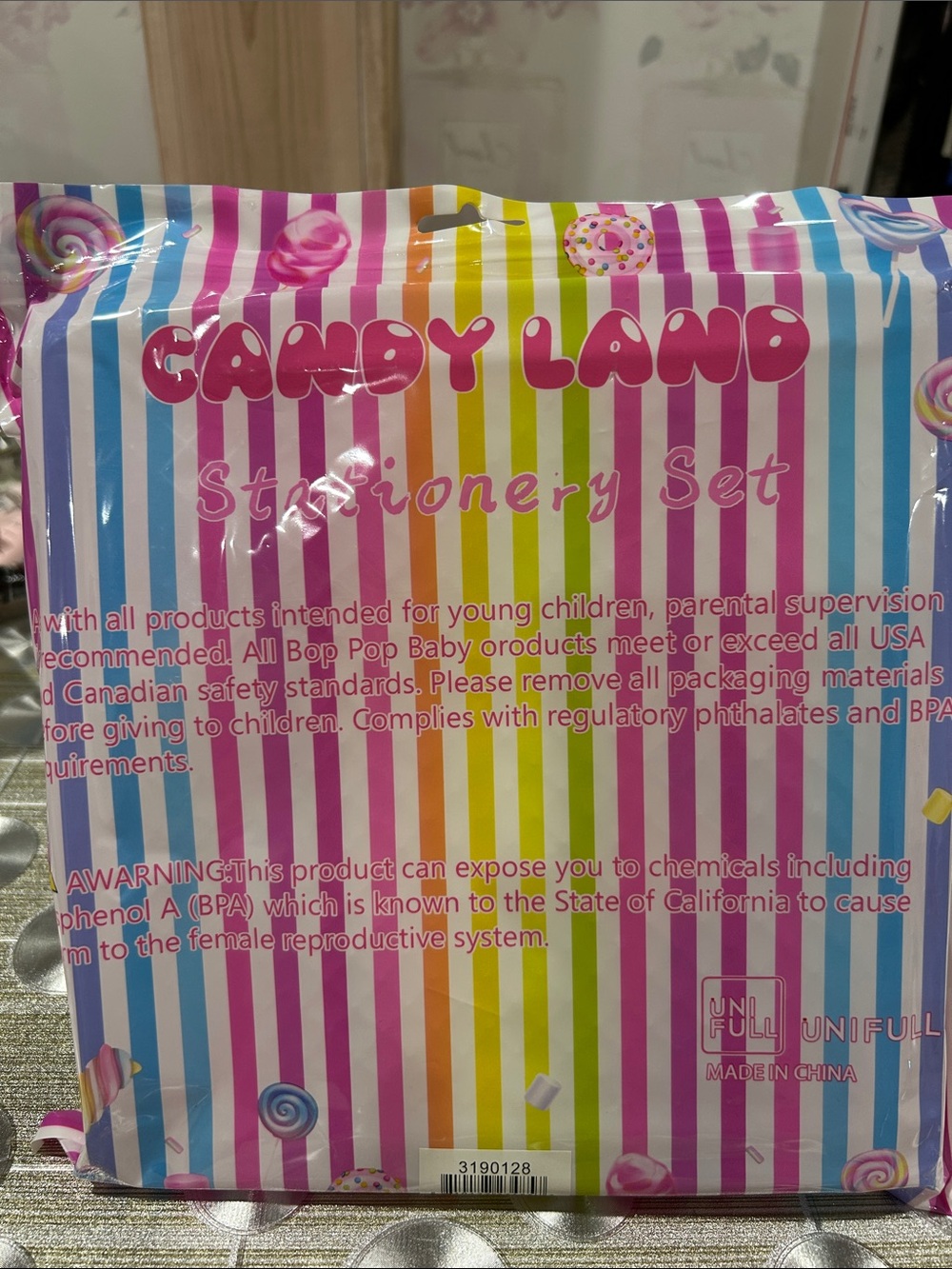 Candy Land Pink Fuzzy Ice Cream Stationery Set - Picture 2 of 2